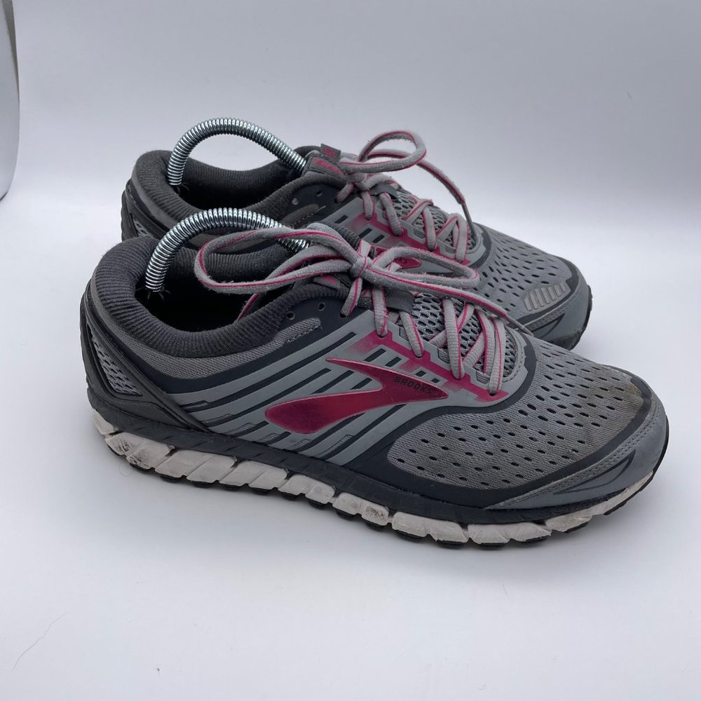Brooks‎ Woman's Sz 11 Gray and Pink Ariel 18 Running Athletic Tennis Shoes - Picture 3 of 12